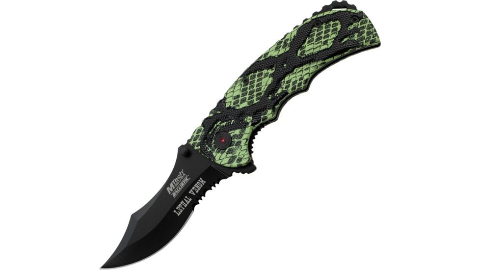 Mtech Lethal Venom Linerlock Knife, 4.75in. Closed MTA809GN