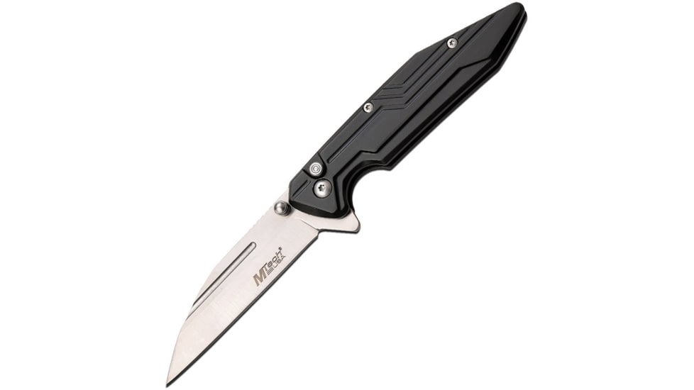 Mtech Linerlock Folding Knife, 3 satin finish 3Cr13 stainless blade, Black anodized aluminum handle, MT-1177BK