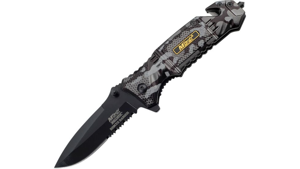 Mtech Rescue Linerlock Tanto Blade, 4.75in. Closed MTA804BK