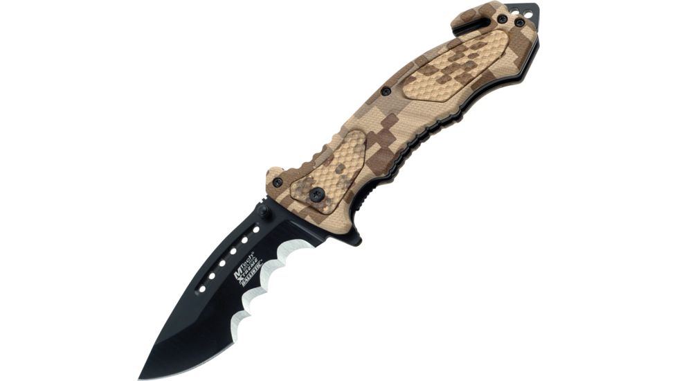 Mtech Xtreme A/O Rescue Knife, 4.75in. Closed MTXA800DM