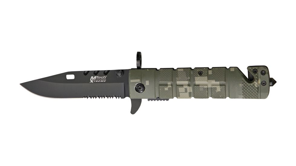 Mtech Xtreme Black Coated 440 Blade, Green, 4.75in. Closed MTX8052DC