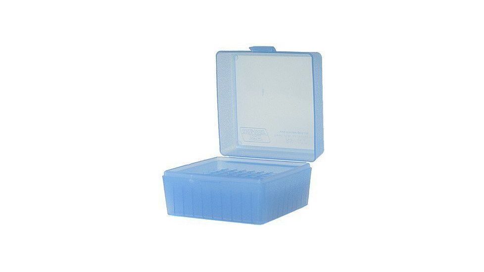 MTM 100 Round Blue Medium Rifle 243/308 Caliber Ammo Box RM10024