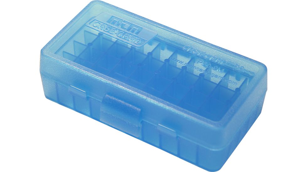 MTM 50 Round 9MM-380 Blue Pistol Ammo Box P509M24