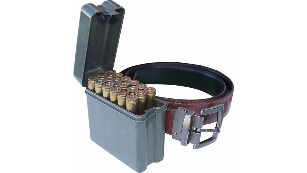 MTM Ammo Box 20 Round Belt Style 223 204 Ruger 6X47, Forest Green RS-20-11