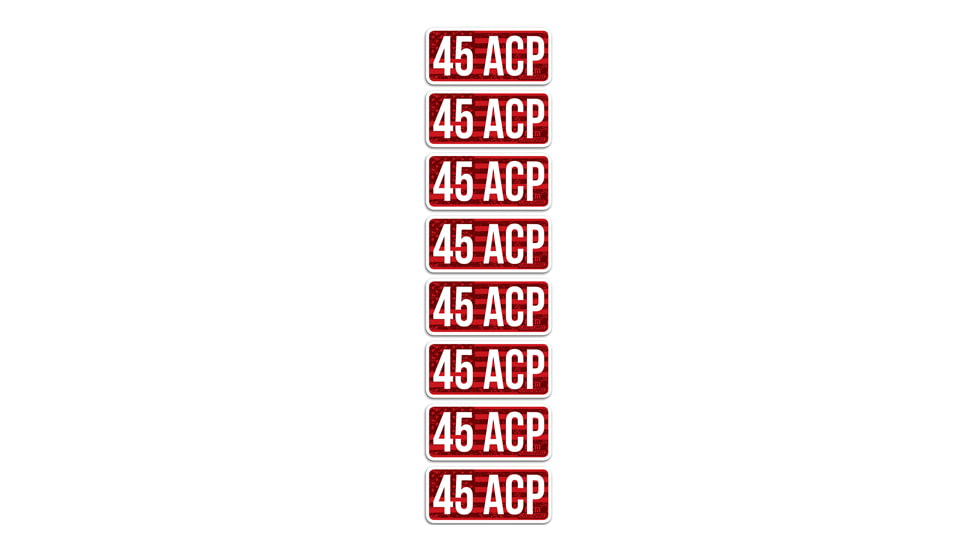 Mtm Ammo Caliber Labels .45acp 8-pack