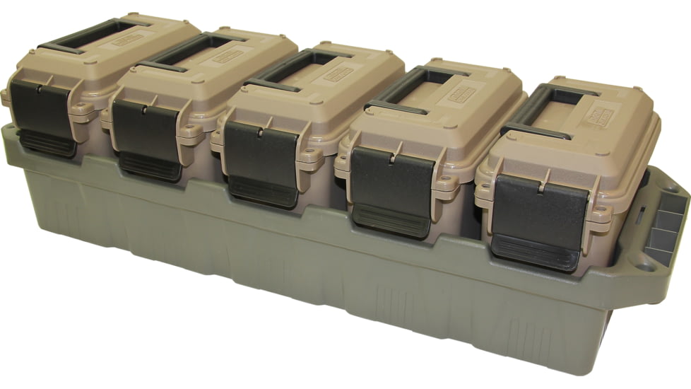 MTM Ammo Crate Mini 5-Can, Dark Earth/Army Green, AC5C