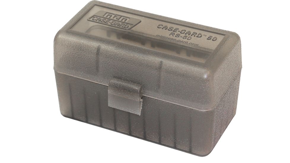 MTM Case-Gard 50 Round Flip-Top Ammo Box, .223/.204 Ruger 6x47, Clear Smoke, RS-50-41
