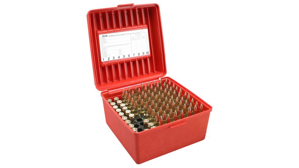 MTM Deluxe Ammo Box 100 Round Handle 22-250 To 458 Win R-100-30
