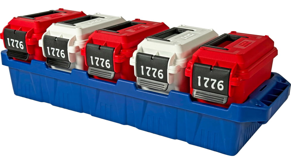 MTM Limited Edition 1776 5-can Ammo Crate Mini, Red/White, AC5C-1776
