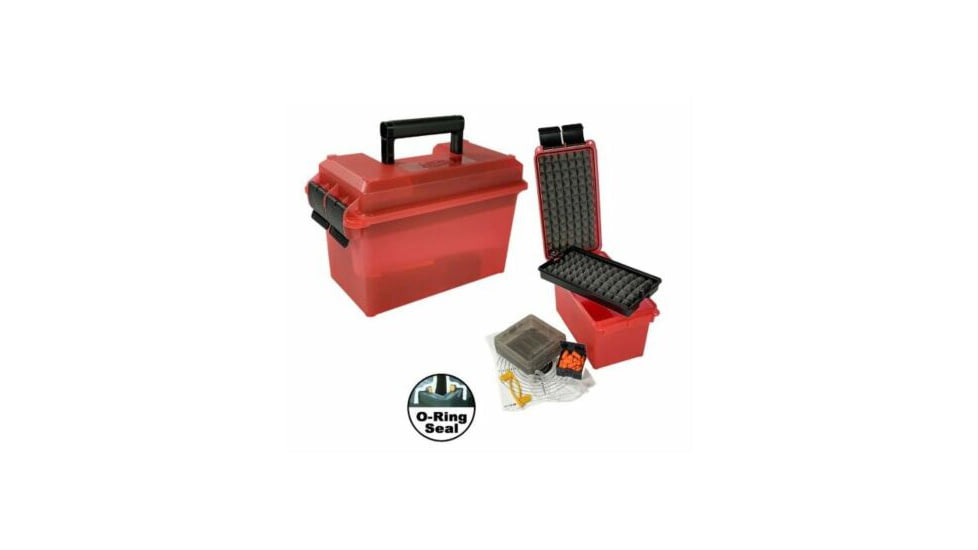 Mtm Pistol Range Kit O-ring Sealed Clear Red