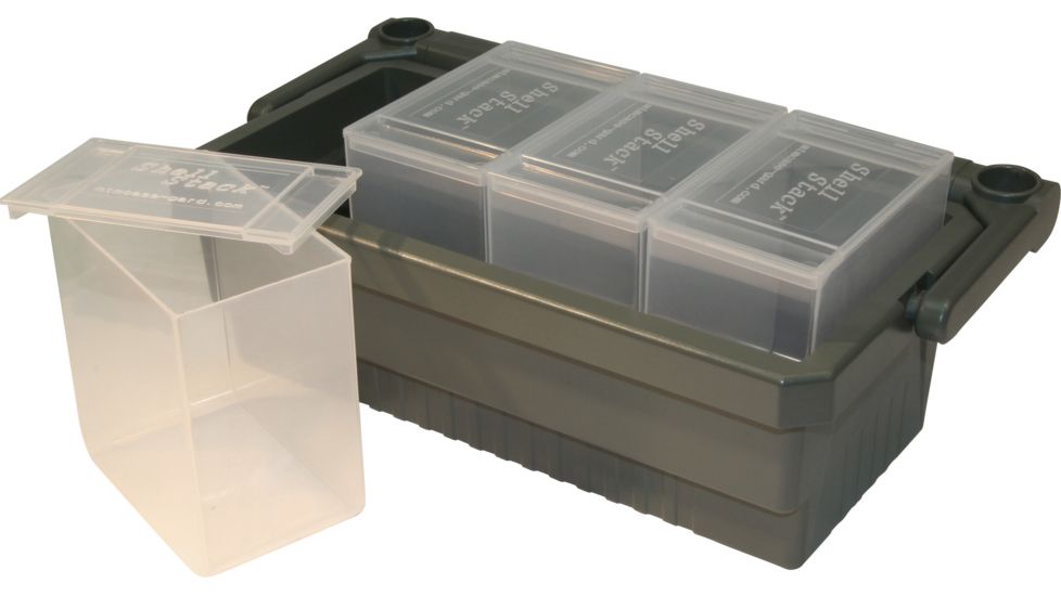 MTM Shotshell Box Caddy, Army Green/Clear, SSC