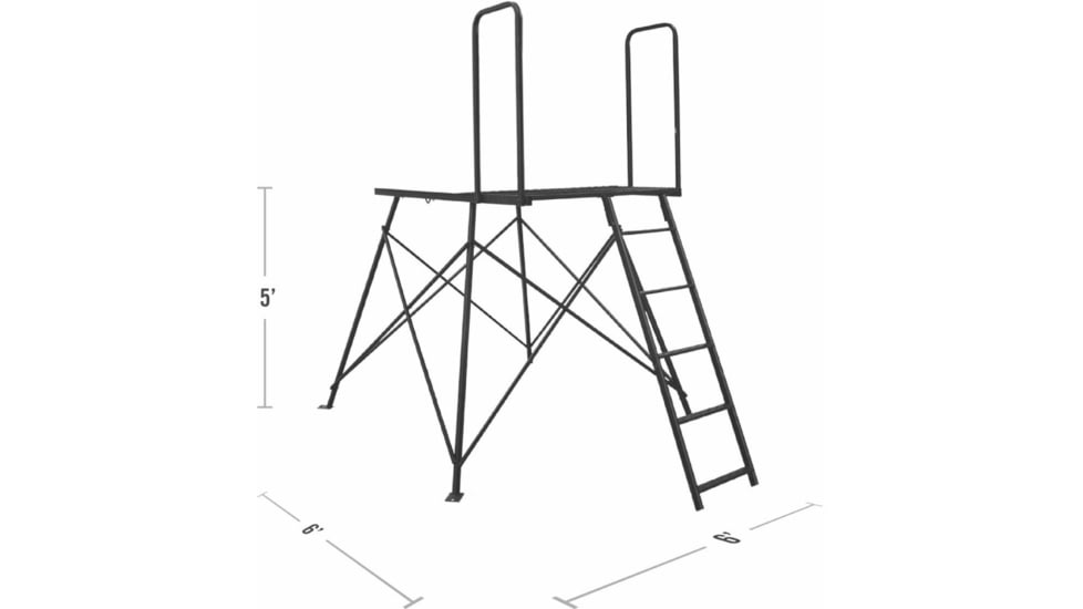 Muddy Deluxe 5ft Tower Hunting Blind, Black, MUD-BBT200