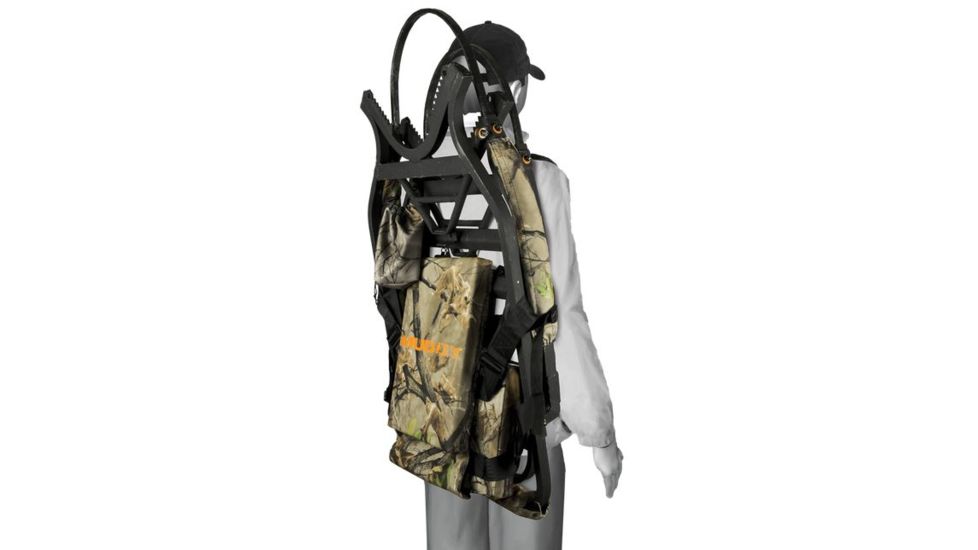 Muddy Fusion Climber, includes Backpack Straps, Accessory Bag, Full Body Fall Arrest Harness, Black/Camo MCL500-A