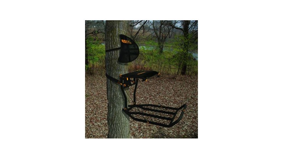 Muddy Prodigy Fixed Position, includes 1-2in Silent Slide Buckle Strap, Spring-Back Lumbar Support, Full Body Arrest Harness, Black MFP2300