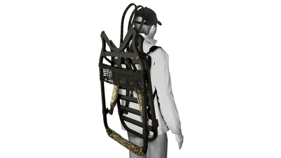 Muddy Stalker Climber, includes Backpack Straps, Accessory Bag, Full Body Fall Arrest Harness, Black/Camo MCL150-A
