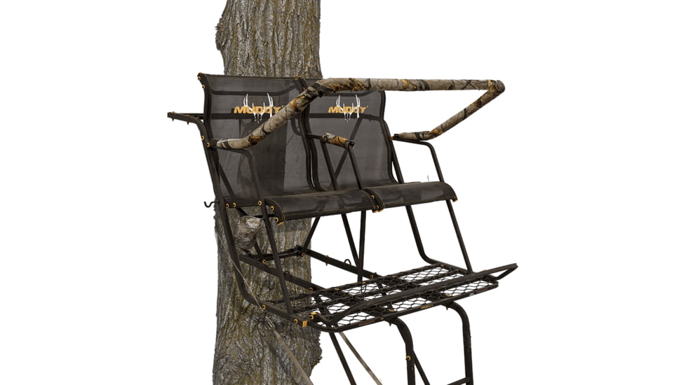 Muddy Stronghold XTL 2.5 Ladderstand with Hercules System, Black/Camo, MUD-MLS2251