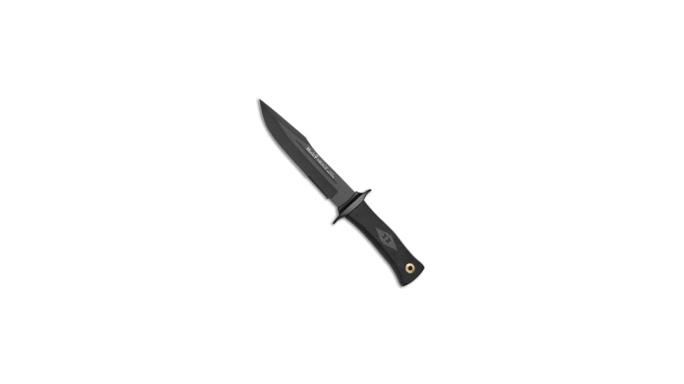 Muela Muela Mirage Tactical Fixed Blade Knife Black 7" Black Serr, Black, Stainless Steel, adult, BHQ-36989