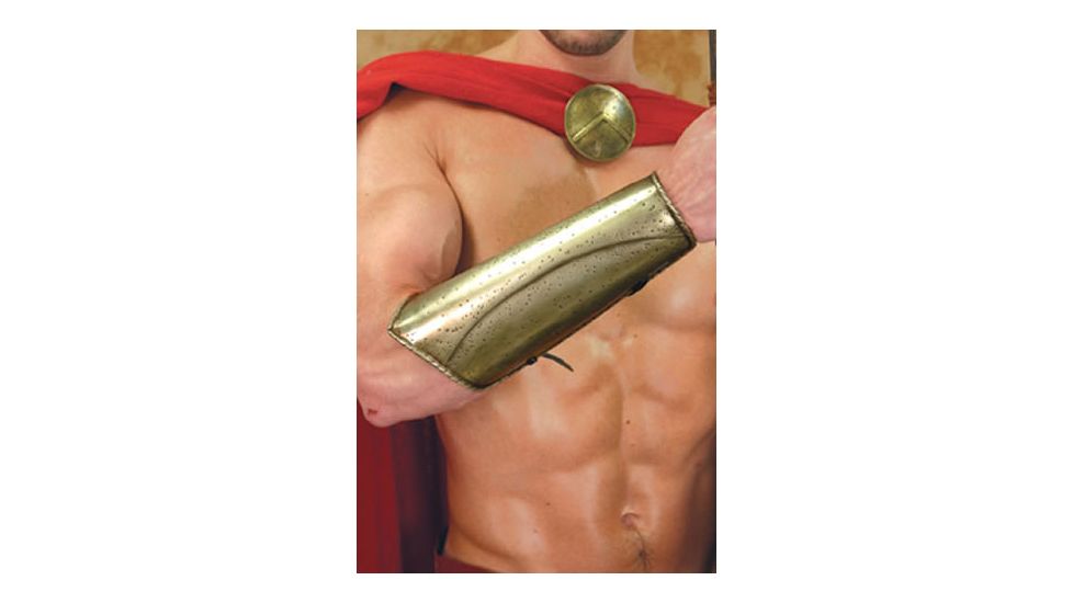 Museum Replicas Spartans Vambraces, Plated in Antiqued Brass, 881005