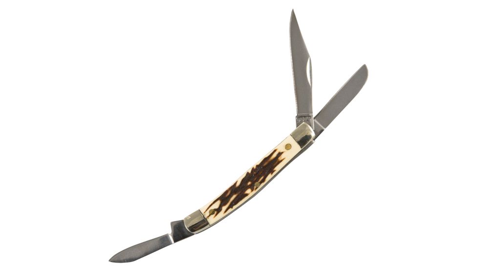 Mustang 2.75 in., Delrin Handle, Three Blades, Nickel Silver Bolster FP51024