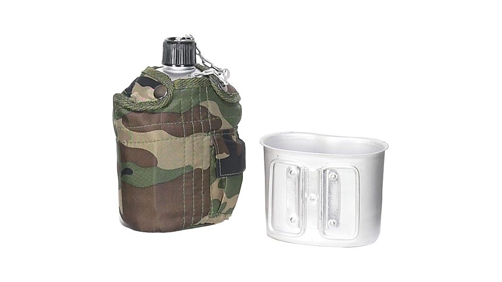 Mustang Camo Covered Aluminum Canteen, 1 Qt. FP13627