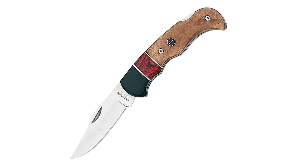 Mustang Raiz Folding Knife, Pakka &amp; Blackwood Handle, Plain FP20783