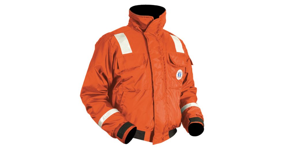 Mustang Survival Classic Bomber Jacket w/SOLAS Reflective Tape - Small - Orange 27618