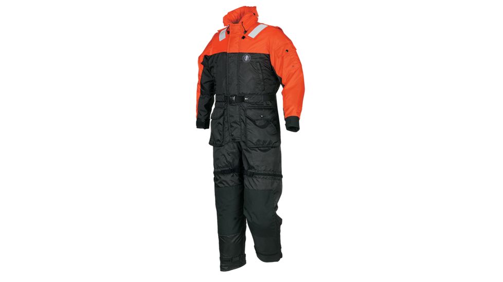 Mustang Survival Deluxe Anti-Exposure Coverall &amp; Worksuit - LG - Orange/Black 27849