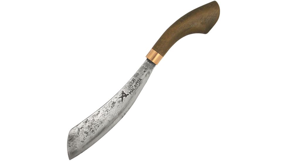 My Parang Duku Chandong 10in Fixed Blade Knife, 10in, 5160 Carbon Steel, Wood Handle MYPCDG10