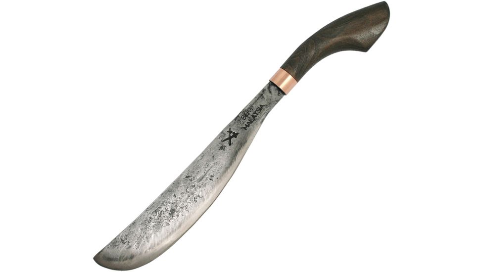 My Parang Parang Bulan Fixed Blade Knife, 9in, 12.5in, 5160 Carbon Steel, Beech Wood Handle MYPBULN12