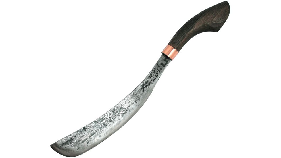 My Parang Parang Tangkin Fixed Blade Knife, 12in, 5160 Carbon Steel, Beech Wood Handle MYPTGKN12