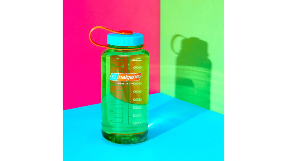Nalgene Everyday Water Bottle Wide Mouth, 1 Quart, Pear, 2178-2075