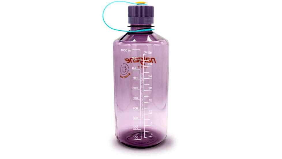 Nalgene Narrow Mouth 1 Quart Sustain Water Bottle, 32 oz, Aubergine, 2020-1032