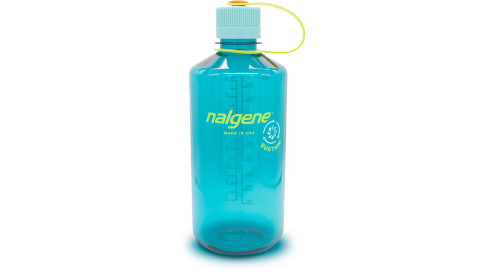 Nalgene Narrow Mouth 1 Quart Sustain Water Bottle, 32 oz, Cerulean, 2020-1132