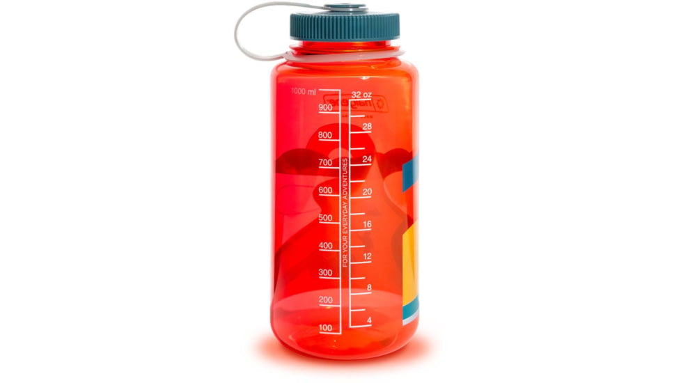 Nalgene Retro Print Wide Mouth 1 Quart Water Bottle, 32 oz, Fly Fisherman Print, 682020-0150