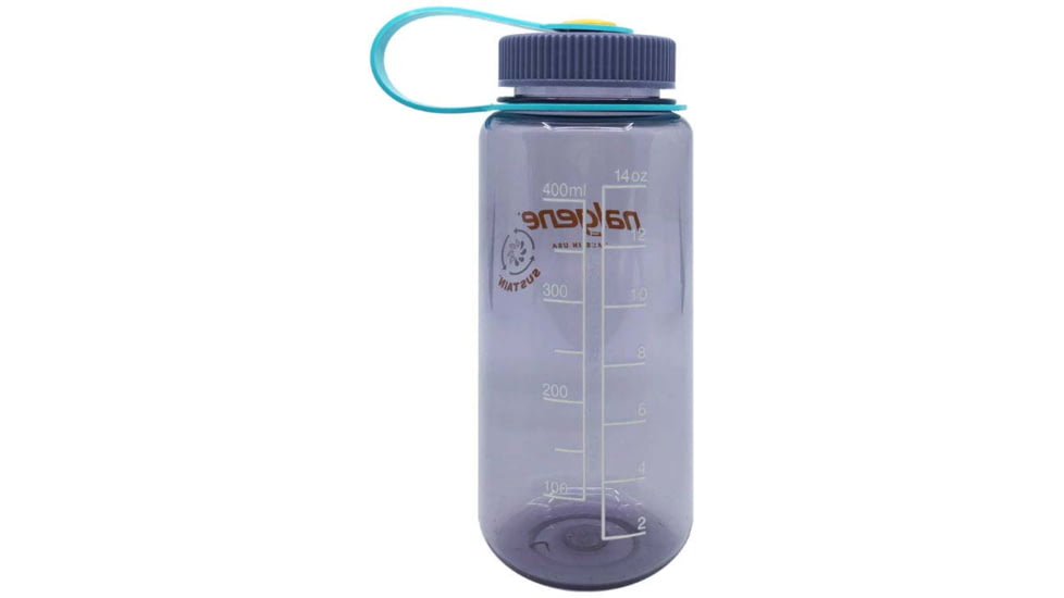 Nalgene Wide Mouth 1 Pint Sustain Water Bottle, 16 oz, Aubergine, 2020-0316