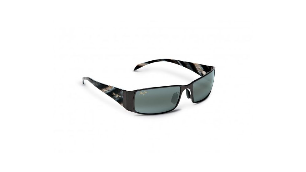 Maui Jim Nalu Sunglasses w/ Gunmetal Black Frame and Neutral Grey Lenses - 122-02, Quarter View