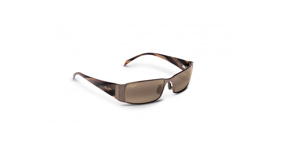 Maui Jim Nalu Sunglasses w/ Espresso Frame and HCL Bronze Lenses - H122-19, Quarter View