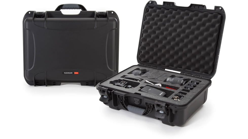 Nanuk 925 Case with Eggshell Foam for 1 Body DSLR, Black, 925-EDSLR1