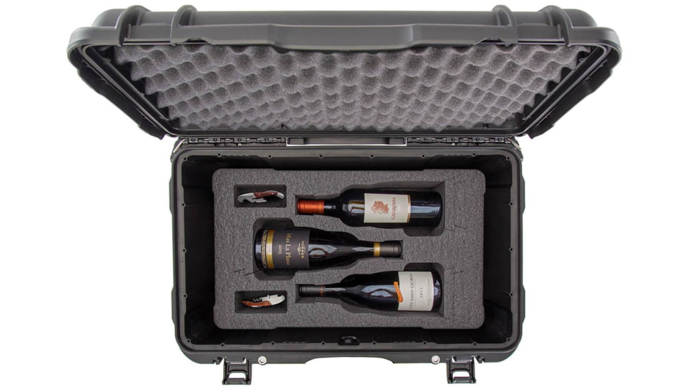 Nanuk 938 Case with Foam Insert for 6 Wine Bottles, Black, 938S-080BK-0A0-19365