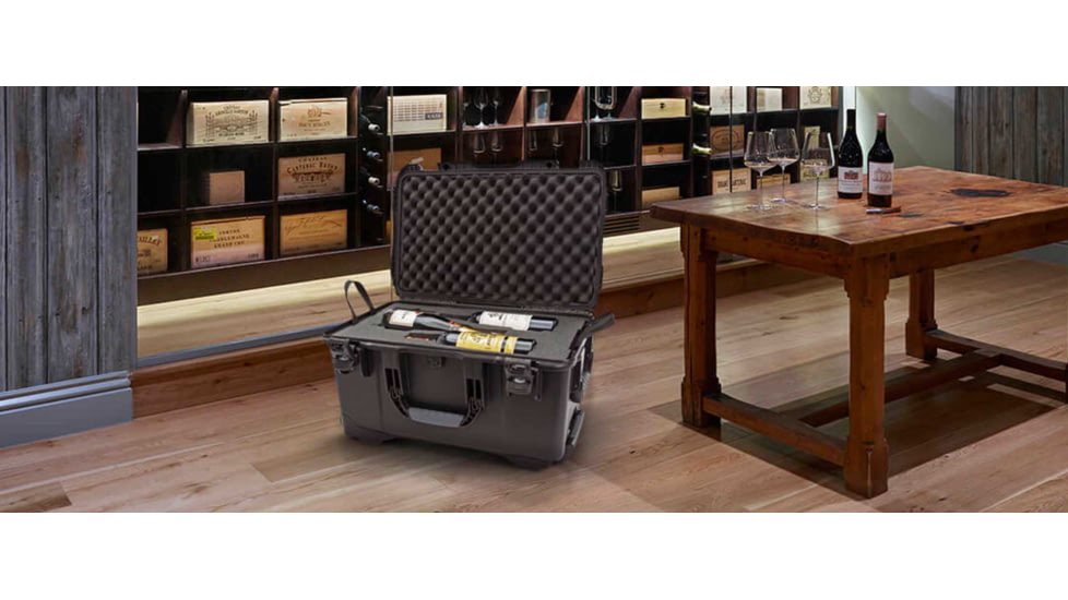 Nanuk 938 Case with Foam Insert for 6 Wine Bottles, Black, 938S-080BK-0A0-19365