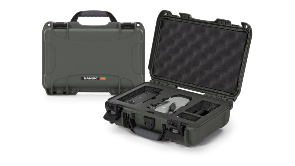 Nanuk Case 909 w/foam insert for DJI Mavic Mini, Olive, Small, 909-MAVM6