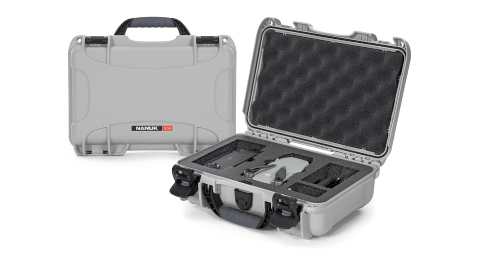 Nanuk Case 909 w/foam insert for DJI Mavic Mini, Silver, Small, 909-MAVM5