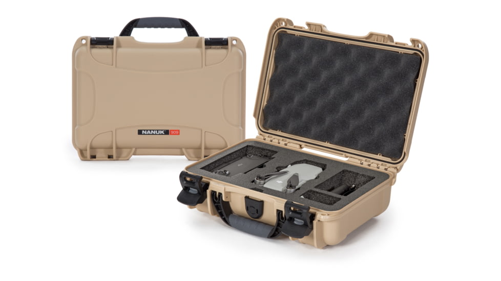 Nanuk Case 909 w/foam insert for DJI Mavic Mini, Tan, Small, 909-MAVM0