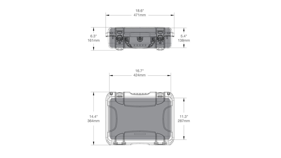 Nanuk Case 923 w/foam insert for Ronin-S, Silver, Medium, 923-RONS5