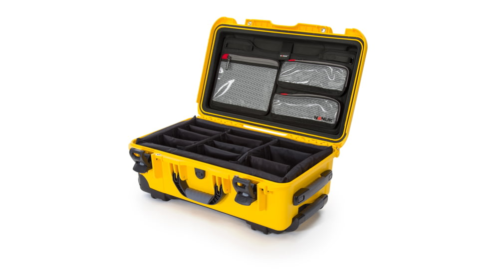 Nanuk Case 935 w/lid org./divider, Yellow, Large, 935S-060YL-0A0