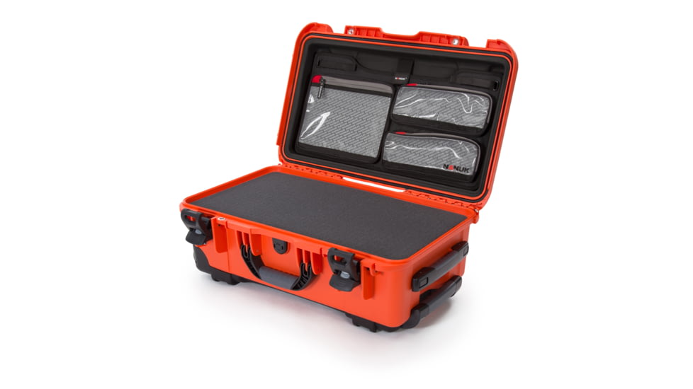 Nanuk 935 Protective Case w/ Cubed Foam / Lid Organizer, Orange, Large, 935S-050OR-0A0