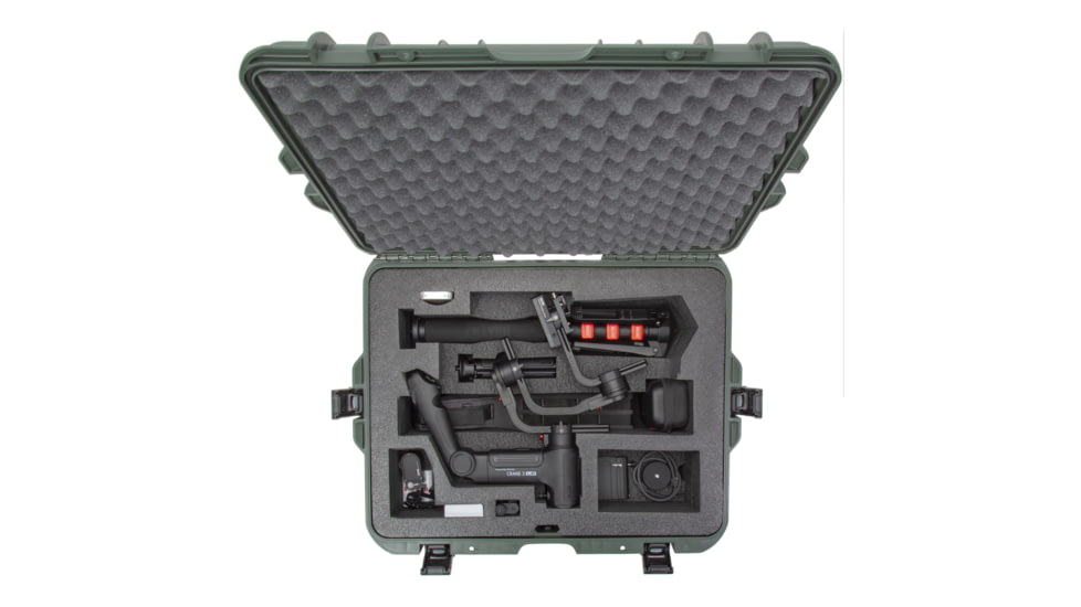 Nanuk Case 945 w/foam insert for Crane 3, Olive, Large, 945-CRA36
