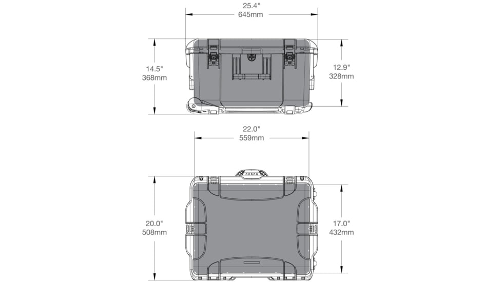 Nanuk Case 960 w/foam insert for URSA PRO, Graphite, Large, 960-URSAP7