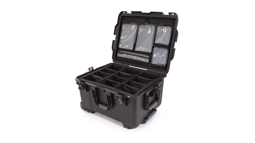 Nanuk Case 960 w/lid org. - w/divider, Black, Large, 960S-060BK-0A0