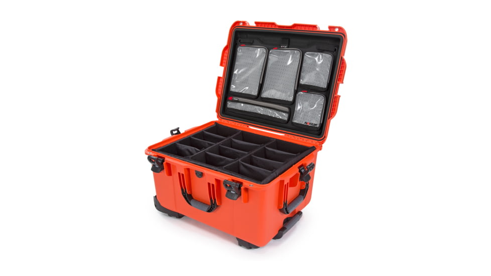 Nanuk Case 960 w/lid org. - w/divider, Orange, Large, 960S-060OR-0A0